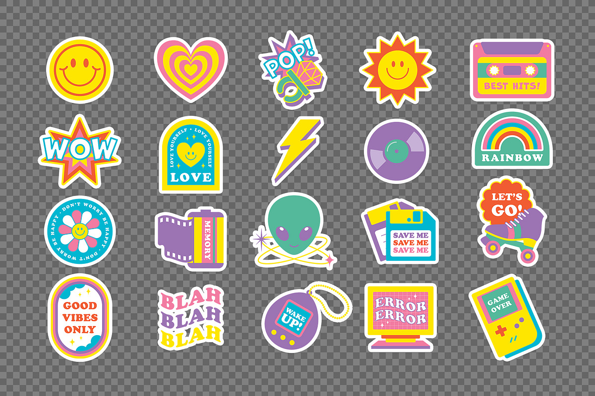 Y2K Illustrations & Stickers, an Object Graphic by DesignerCandies