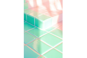 Pastel tiles with soft lighting and, an Abstract Photo by Lermont51