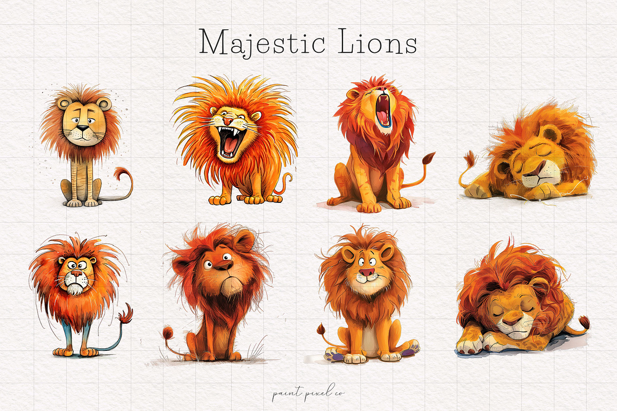 Quirky Safari Animal graphics, an Animal Illustration by PaintPixelCo (Photo 6 of 18)