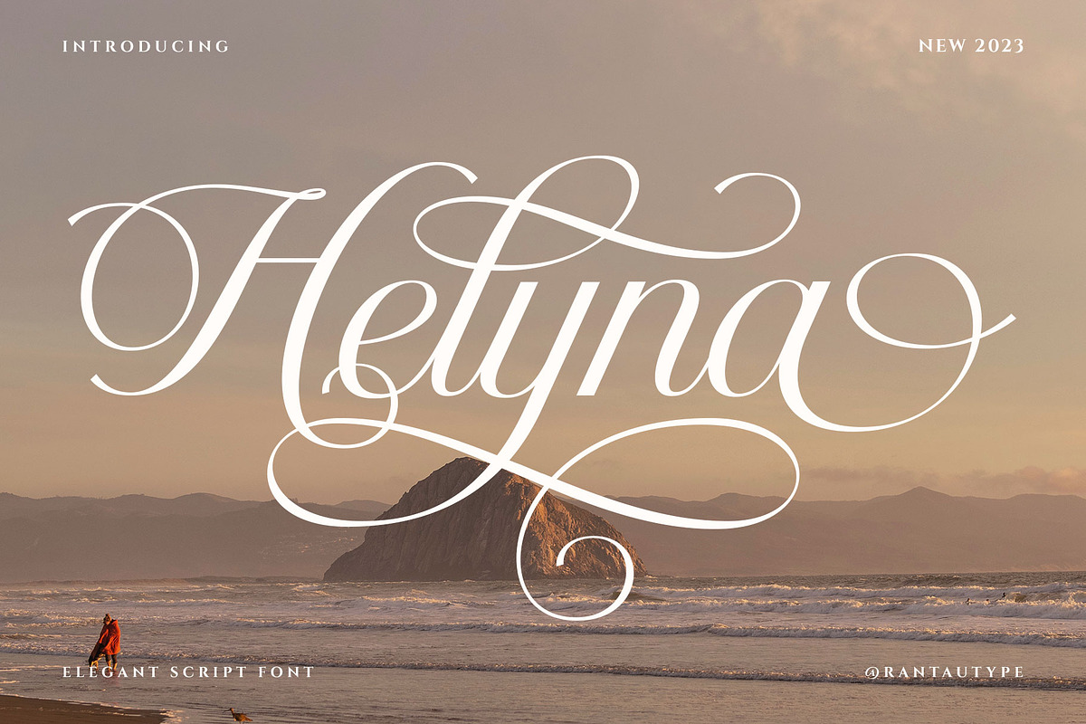 Helyna Elegant Script Font, a Script Font by RantautypeStudio (Photo 1 of 19)