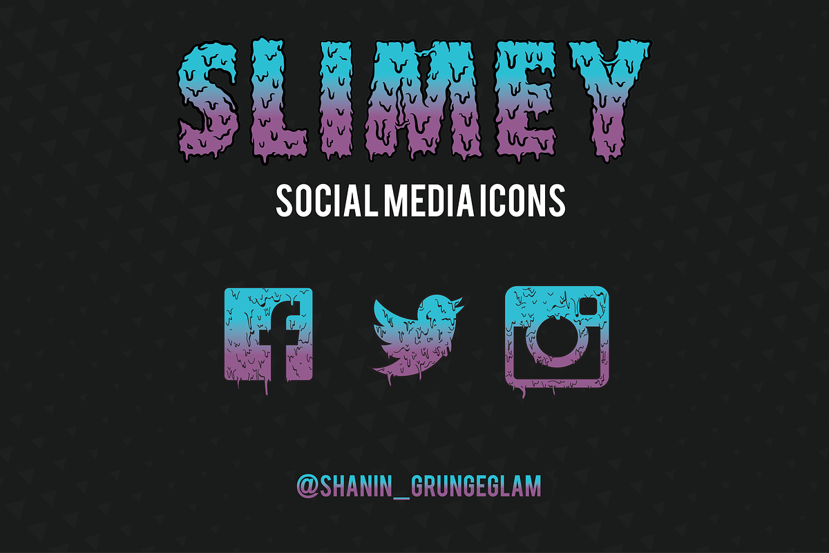 Slimey Social Media Icons, an Icon by Aurum Creative (Photo 2 of 7)
