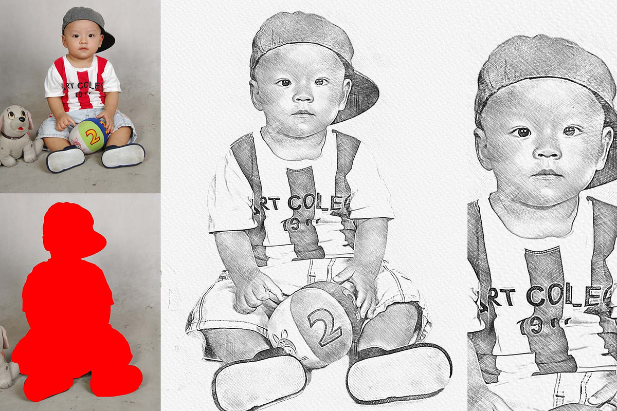 Professional Sketch Maker Photoshop, an Action Add-On by MRI STUDIO (Photo 13 of 17)