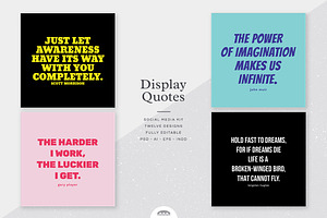 Display Quotes Social Media Kit