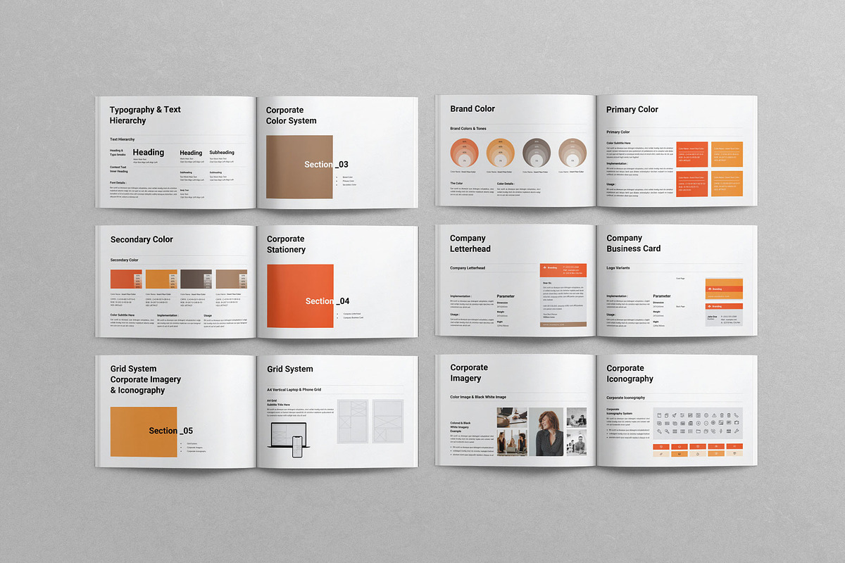 Brand Guidelines Template Landscape, a Brochure Template by Work-Envance (Photo 9 of 9)