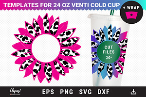 Sunflower Decal for 24oz Cold Cup