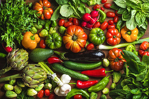 Vegetables. 16 Frames & Backgrounds