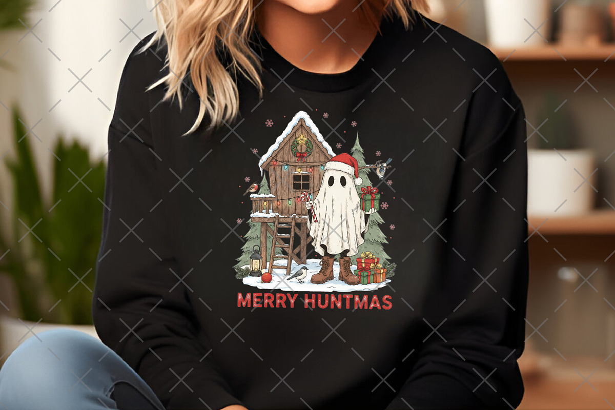 Merry Huntmas Christmas Ghost, an Illustration by Craft Nest (Photo 3 of 6)