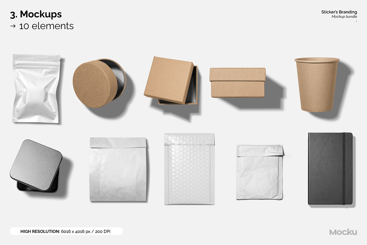 Sticker's Branding Mockup Bundle, a Packaging Mockup by Mocku (Photo 20 of 25)
