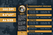 Videography Pricing Sheet Template, a Templates & Theme by Cornfield Studio (Thumbnail 2 of 3)