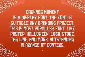 Darknes Moment - Halloween Fonts