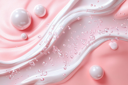 Pink and white cream swirls pearls, a Background Photo by Pixeness