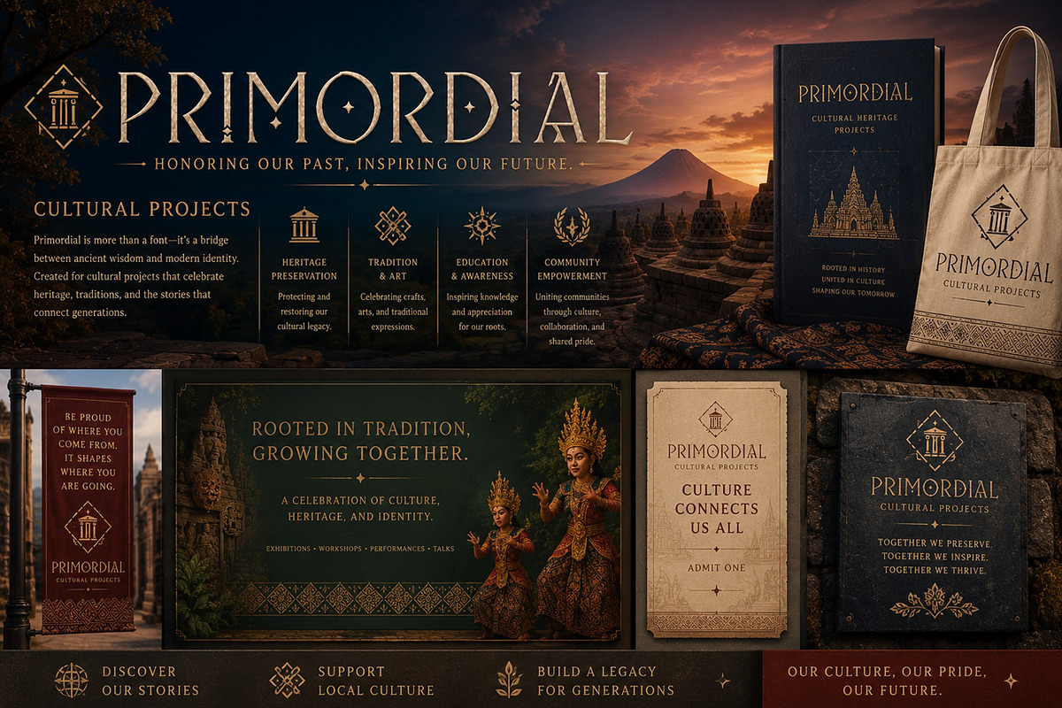 Primordial, a Script Font by Art StoreID (Photo 9 of 10)