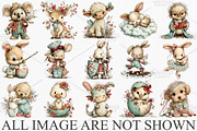 Whimsical Easter Animals Clipart PNG, an Illustration by Canvas Craft (Thumbnail 3 of 7)