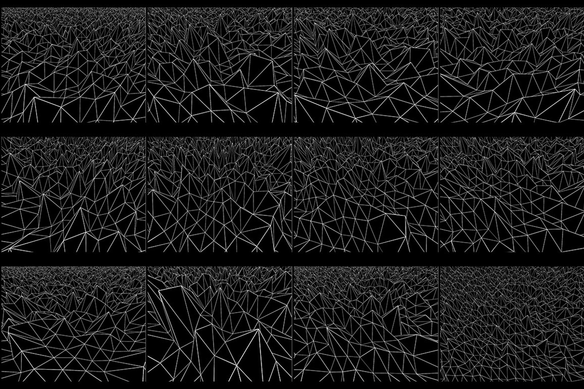 Low-Poly Line-Art Landscape-Textures preview 2