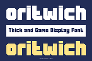 Oritwich - Thick & Game Font, a Sans Serif Font by Iqsiart Studio (Thumbnail 1 of 7)