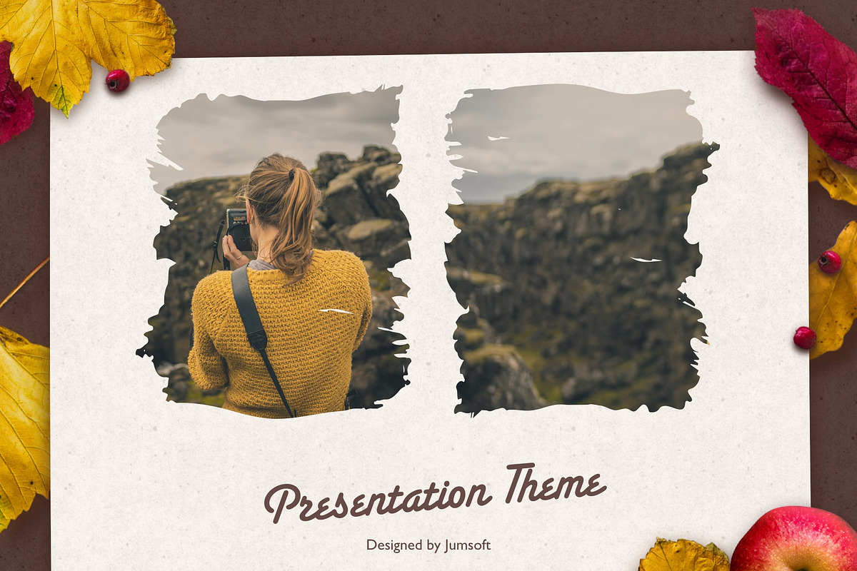 Golden Leaves PowerPoint Theme, a Presentation Template by Jumsoft (Photo 5 of 19)