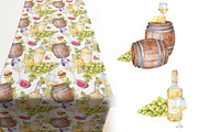 White Wine Watercolor Clipart, a Food Illustration by Eves_Aquadreams (Thumbnail 7 of 8)
