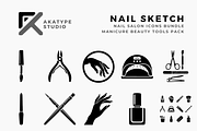 Nail Sketch Icon Collection, a Solid Icon by Akatype Studio (Thumbnail 1 of 3)