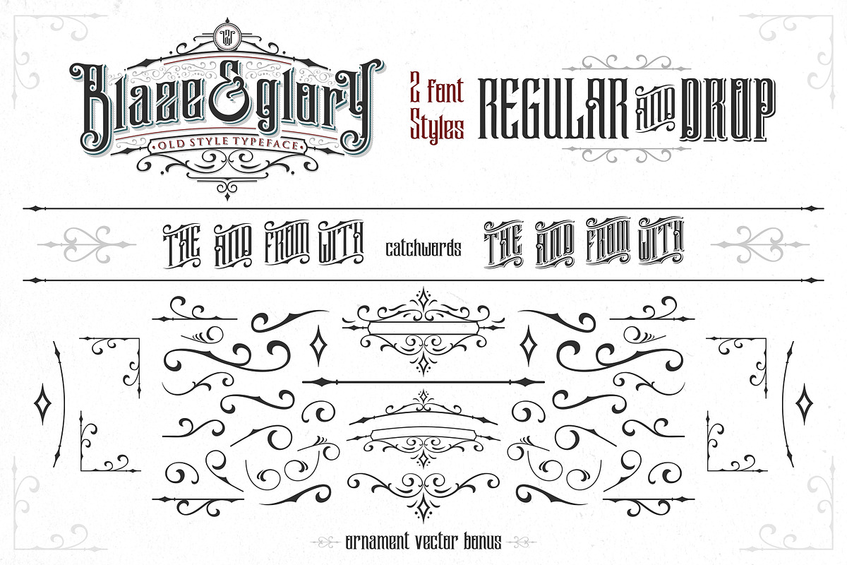 Blaze & Glory Typeface + Extras preview 4