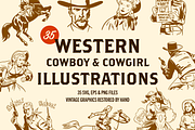 Western Illustration Cowboy Bundle, an Illustration by FM Era Studio (Thumbnail 1 of 4)