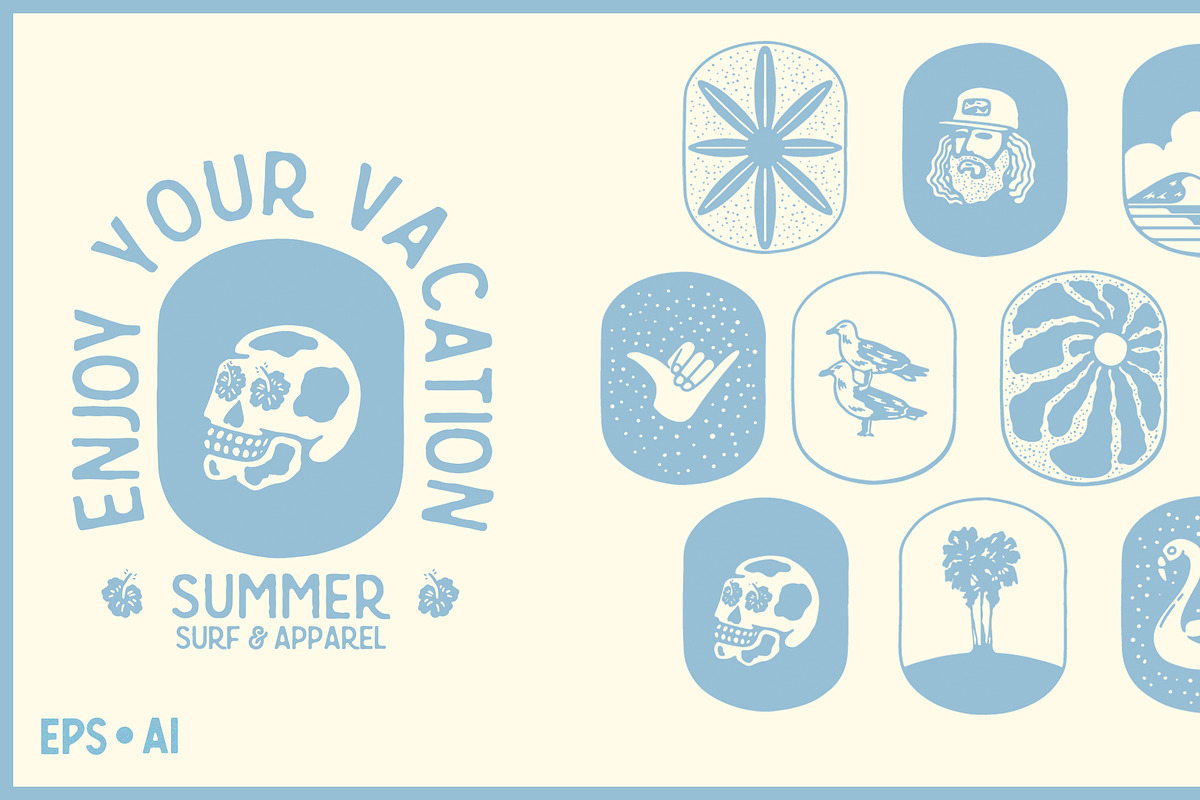 Tropical Illustration Asset Pack, an Object Illustration by Southerntown (Photo 8 of 9)