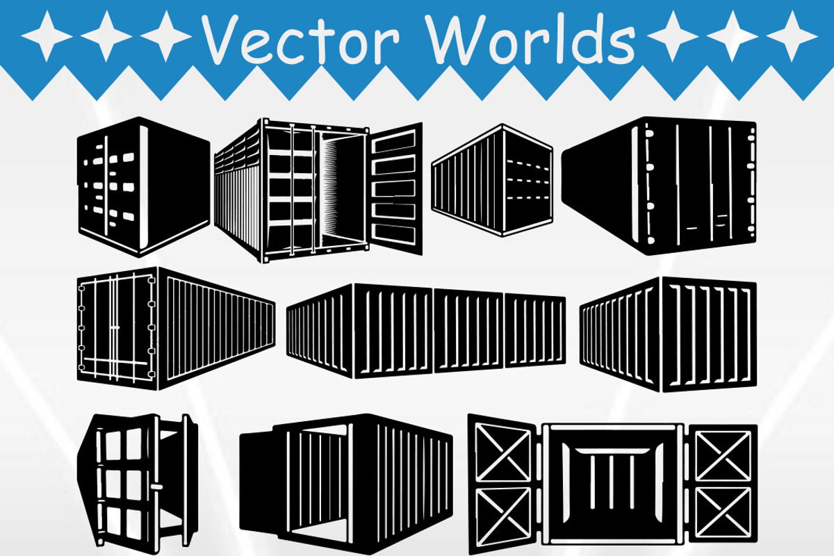 Container Shipping SVG, Shipping SVG, an Object Graphic by VectorWorlds (Photo 2 of 3)