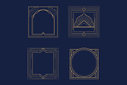 Elegant Art Deco 8 Square Frames, a Decorative Illustration by Stanislav Kharchevskyi (Thumbnail 2 of 3)