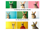 Funny Easter bunnies with glasses, an Animal Photo by VetalStock (Thumbnail 1 of 11)