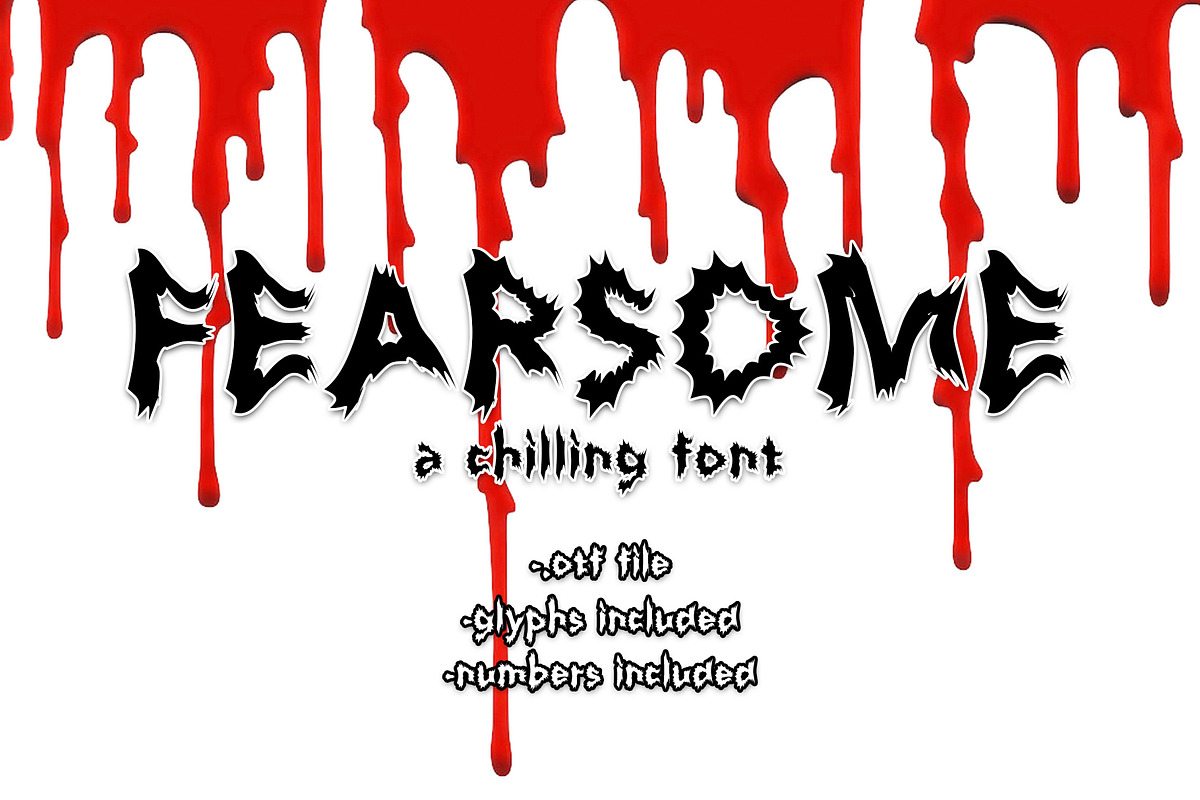 Fearsome - a chilling font, a Font by Ewing Design Co. (Photo 1 of 3)
