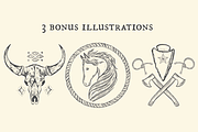 Western Cowboy Essentials Graphics, an Animal Illustration by cmfgraphics (Thumbnail 3 of 3)