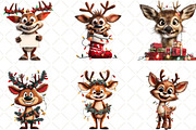 Christmas Deer Clipart, an Illustration by Black Bird Studio (Thumbnail 2 of 6)