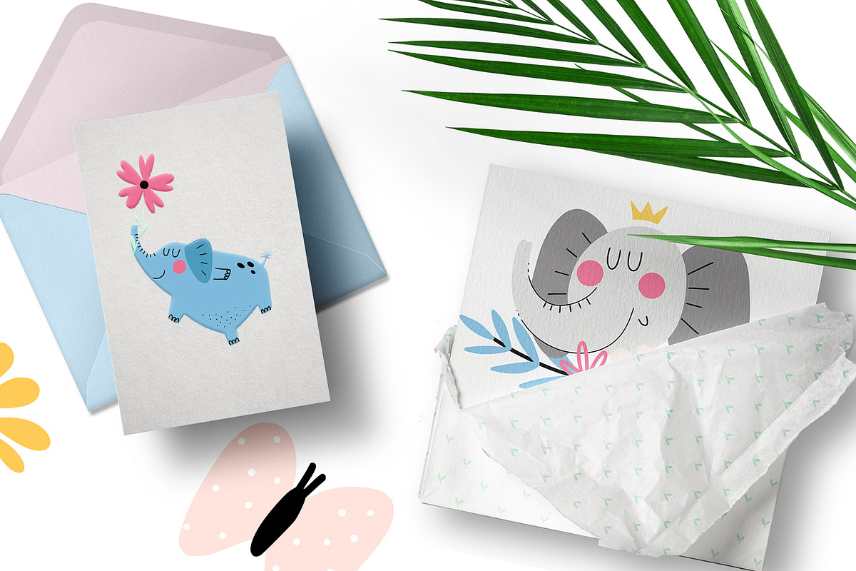 Cute elephant collection, an Animal Illustration by rosypatterns (Photo 8 of 11)
