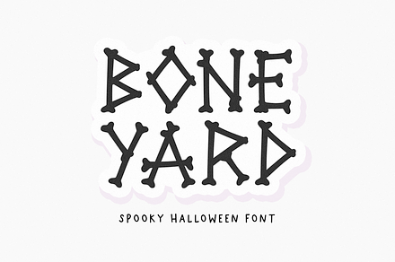 Boneyard | Skeleton Halloween Font, a Handwritten Font by KA Designs