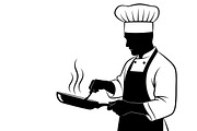 High-quality chef cooking silhouette, an Illustration by Amazin_art (Thumbnail 20 of 31)