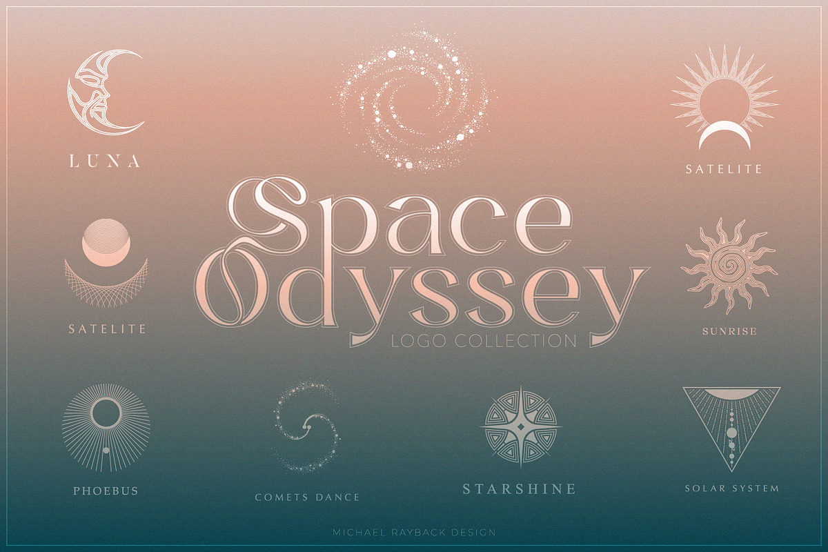Space Odyssey Logo Gradient, a Branding & Logo Template by Michael Rayback Design (Photo 1 of 12)