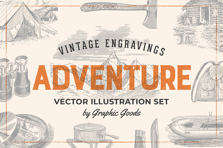 Adventure - Vintage Illustration Set