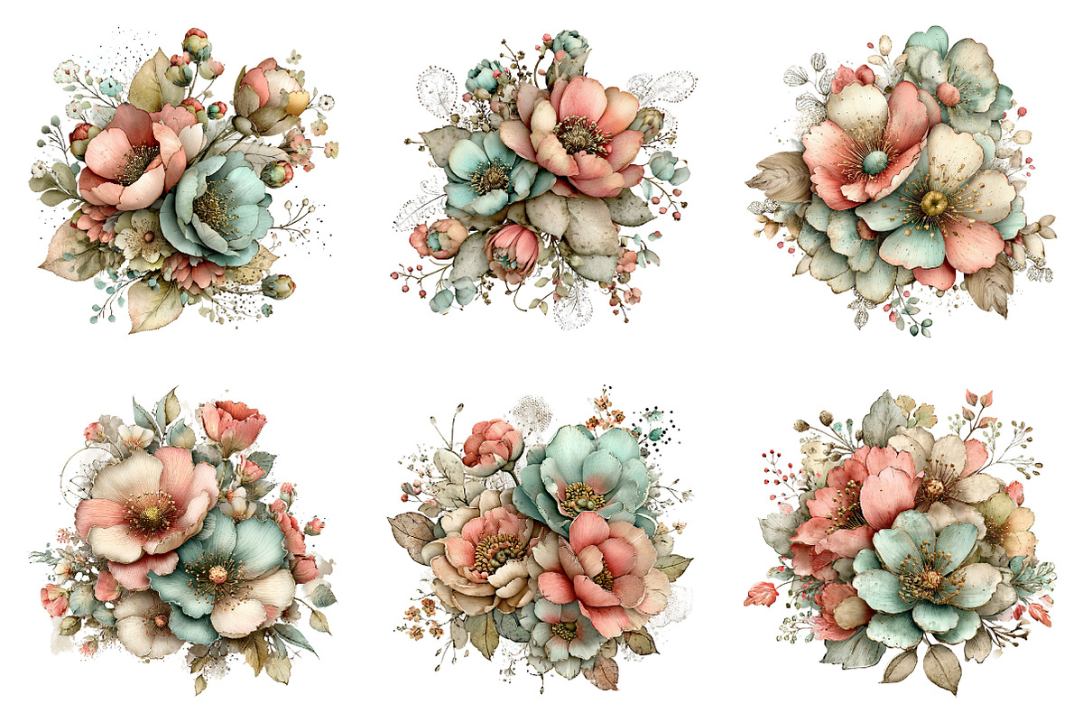 Whimsical spring tulip flowers clipa, an Illustration by SinaCreation (Photo 1 of 11)