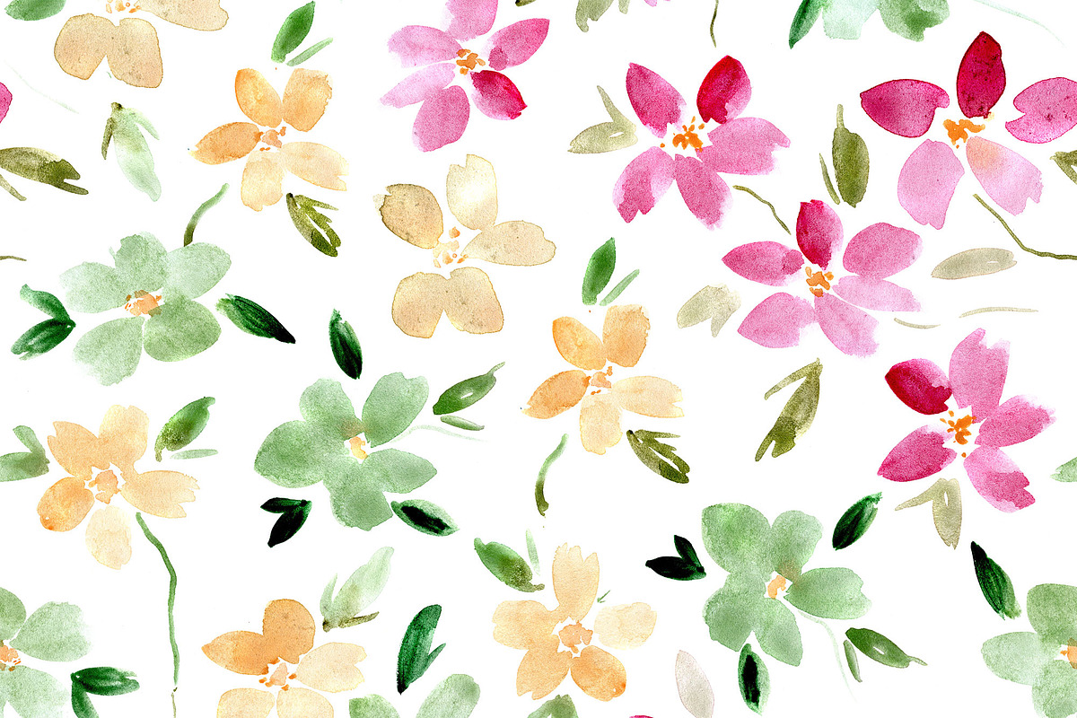 Bloom in Sardinia - pattern, a Pattern Graphic by Katerina Tova (Photo 5 of 9)