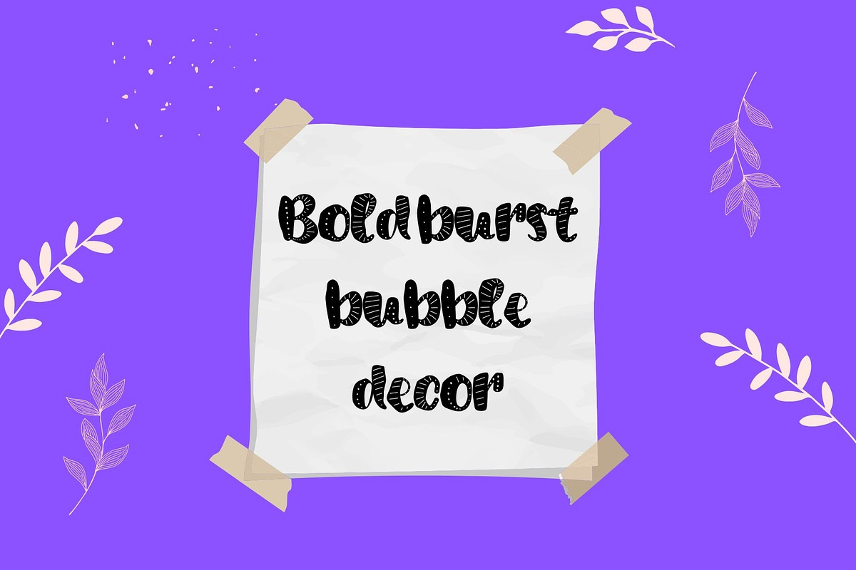 Bold burst decor script font, a Script Font by Mehul Munjani (Photo 9 of 9)