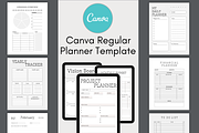 Canva Daily Planner Template Bundle, a Stationery Template by WynterLife Studio (Thumbnail 1 of 6)