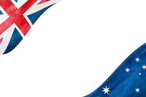 Beautiful drawing of the Australian Flag. Closeup