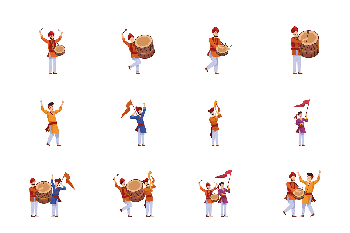 Ganesh Chaturthi Illustration Set
