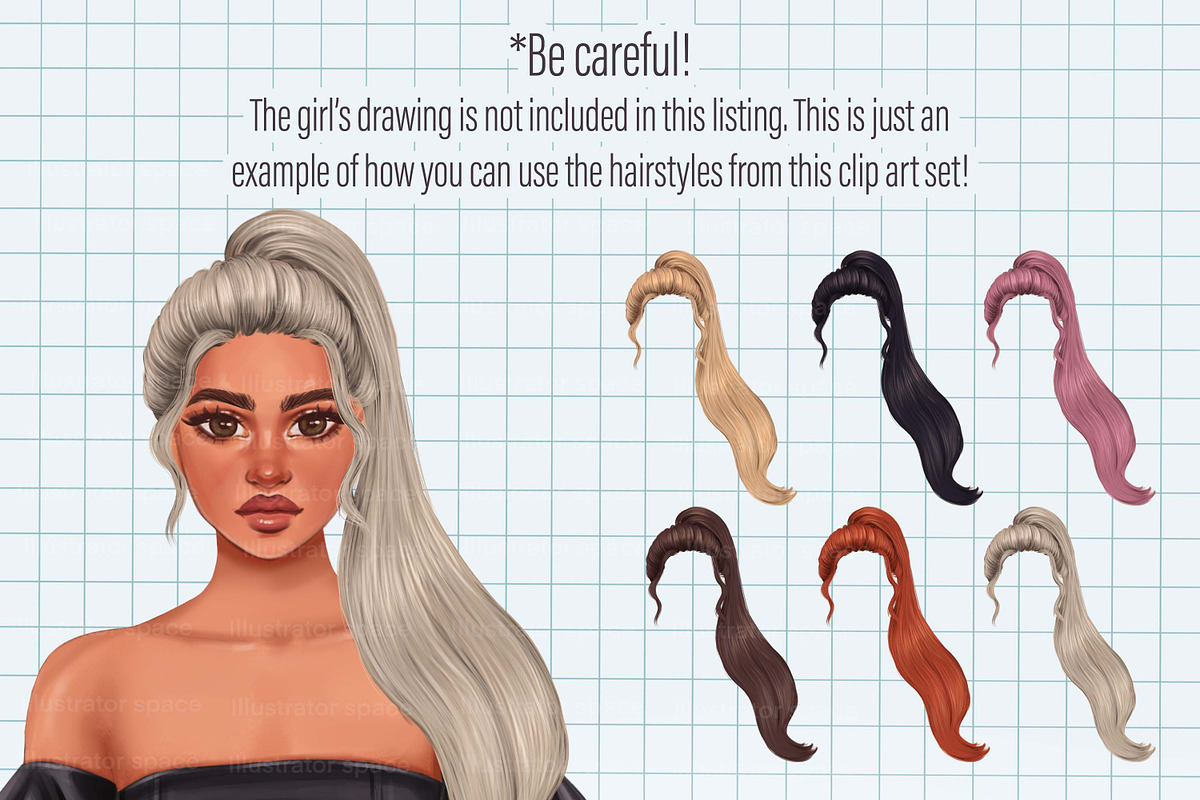Hairstyles clipart 30 PNG, an Illustration by Illustrator Space (Photo 5 of 6)