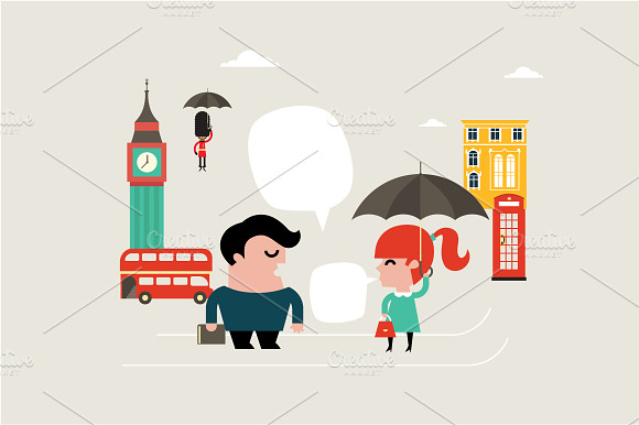 Vector language school illustration preview 3
