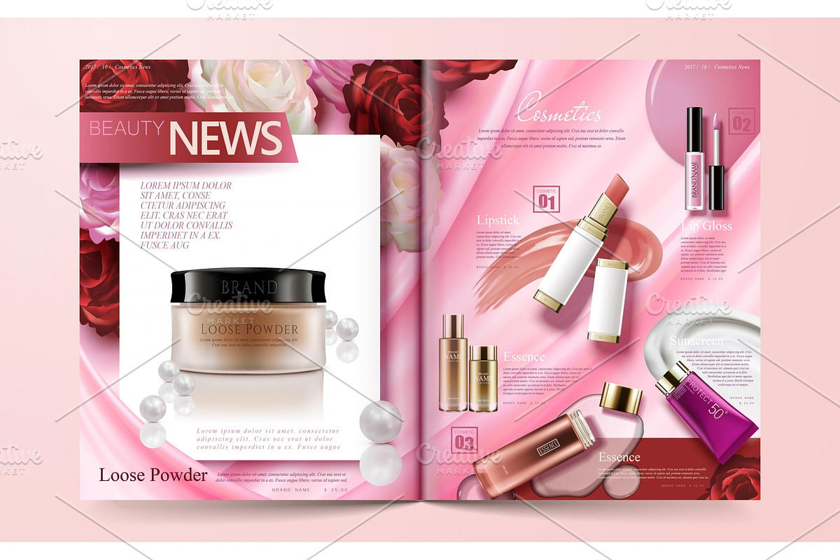 Fashion magazine template, a Magazine Template by TotallypicRF