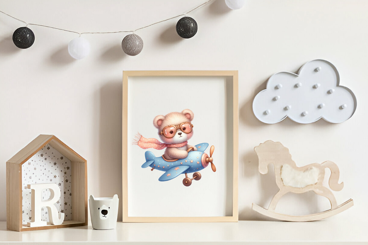 Airplane watercolor clipart Cute, an Illustration by CreationArt (Photo 8 of 9)