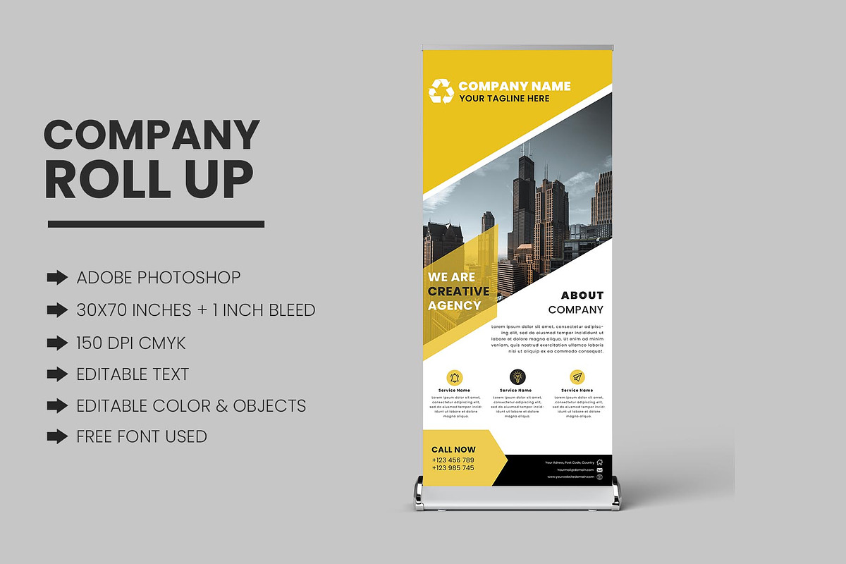 Creative Business Roll-Up Banner, a Flyer Template by nandinigraphics (Photo 2 of 4)