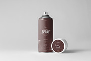 Spray Can Mock-up, a Cups & Container Mockup by Yogurt86 (Thumbnail 3 of 9)