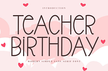 Teacher Birthday