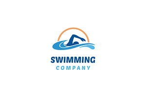 Water & Swim, Swimming Pool Logo